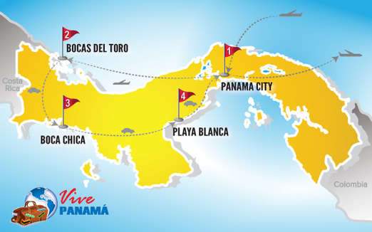 Panama Rundreise | Karte Rundreise Deluxe 2017